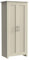 Nera 2 Door Wardrobe with Hanging Rail & Shelf Storage for Bedroom Slim Design Wardrobe for Small Spaces (Cream on Oak)