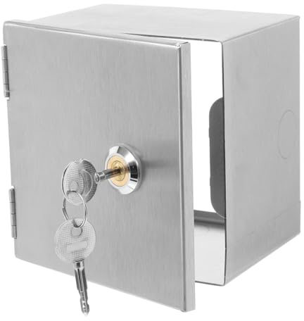 ABOOFAN Boîtier De Prise En Saillie Étanche Avec Serrure Acier Inoxydable | Étanche Et Verrouillable, Acier Inoxydable, Intérieur Et Extérieur, Livré Avec 2 Clés