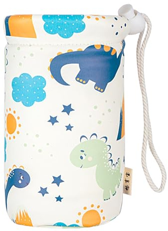 Nursery Bottle Sleeve Cover Milk Bottle Warmer Cover in PU Leather | Keeps Drinks Hot Boys Girls Feeding Drinking Cup Protector for Indoor Outdoor Use