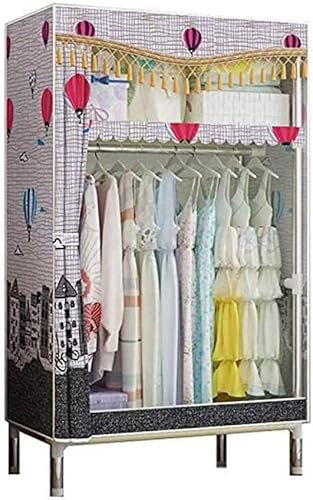 Abnehmbarer Kleiderschrank im Boho-Stil, einfach zu montieren, Schrank, Wohnzimmer, Schlafzimmer, Kombination, Hängegarderobe, Stoff, tragbar, temporäre Garderobe