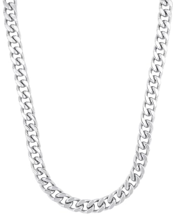 Amor Halskette Edelstahl Herren Halsschmuck, 50 cm, Silber, Kommt in Schmuck Geschenk Box, 2040437