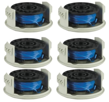 StarRing Lot de 6 bobines de rechange pour débroussailleuse Ryobi RAC124 18 V + Razor OLT/RLT 1830 1831 - Lot de 6 bobines de rechange pour débroussailleuse Ryobi RAC124 18 V