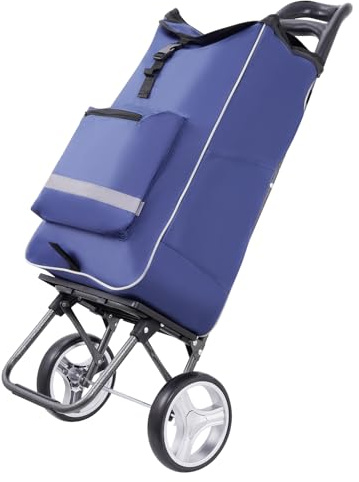 3in1 Einkaufstrolley | Trolley groß 45L | Einkaufswagen mit Kühlfach | Einkaufstasche mit Rollen | Klappbarer Shopper | klappbar Tasche abnehmbar | Einkaufsroller, Handwagen | Wasserdichter