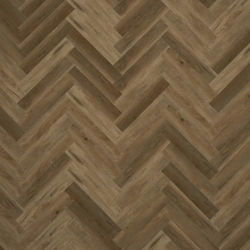 Allo LH Classic Oak 8mm SPC Click LVT Flooring Herringbone Wood Effect, For Home & Commercial, Suitable For Underfloor Heating, Covers 1.75sqm