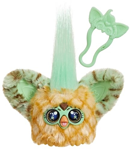 Furby Furblets Min-Tee Mini-Plüschtier, Eiscreme-Motiv, grün, Musik & Geräusche, Lebensmittelspielzeug für Kinder ab 6 Jahren