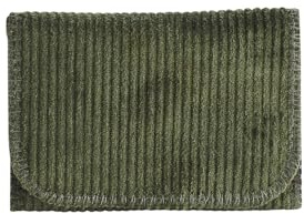 Porta Tabacco Verde in Velluto – Portatabacco per Tabacco da Rollare con Tasca con Cerniera e Chiusura a Bottone – Scomparti per Cartine, Filtri e Accessori – Astuccio Porta Tabacco Compatto