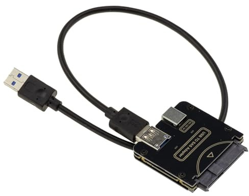 Générique Adaptateur SAS vers USB 3.0 SFF-8482 29 Broches avec Chipset Intégré - Convertisseur Disque Dur SAS pour PC/Laptop - Supporte 5 Gbps, Win 10/11 & Linux (Alimentation 12V Non Incluse)