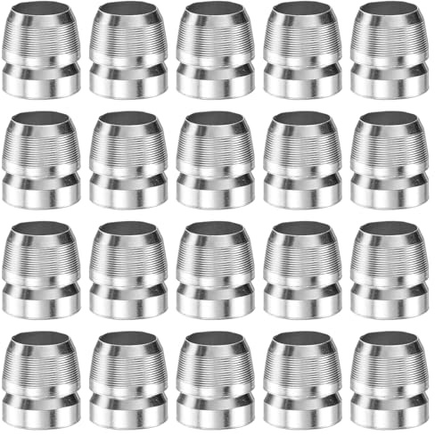 M METERXITY 20-Pack Safety Round Axe Handle Wedge, 12mm/0.5in Diameter Metal Hammer Handle Wedges for Reinforced Axe/Claw Hammer/Sledge/Wood [Silver Tone]