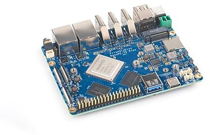 NanoPC-T6 Plus Mini Open-Source WiFi Router, RK3588 Quad-Core SoC, 16GB LPDDR5 64GB eMMC, M.2 B-Key for 4G LTE, Dual 2.5G Ethernet/NVMe SSD/WiFi Module Smart IoT Gateway (T6 Board, 16+64GB)