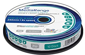 MediaRange DVD+R Double Layer 8.5Gb|240Min 8-fache Schreibgeschwindigkeit, vollflächig bedruckbar, 10er Cakebox