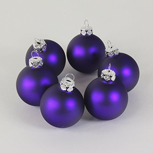 Thüringer Baumschmuck SAICO GmbH Weihnachtsbaumkugeln, 6er Set, Ø 5 cm, matt, lila