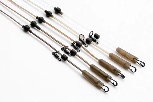 Korda Dark Matter Leader Heli Clay 30lb 1m - Tungsten Fused Carp Fishing Leader, Heli Safe System, Abrasion Resistant, Helicopter & Chod Rig Compatible, Clay Color