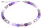Adi-Modeschmuck Damenkette “Bärbel” aus Polaris- und lackierten Acrylzylindern, violett mit silbernen Akzenten. Handgefertigt in Berlin.