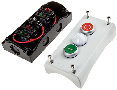 Eaton Tastend RMQ Titan M22 Drucktaster-Steuerstation 1 Schließer/1 Öffner Grün, Rot, Weiß Kunststoff, IP69K, 3