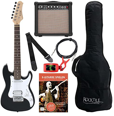Rocktile Sphere Junior E-Gitarre 3/4 Schwarz Starter Set