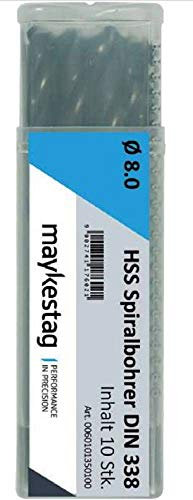 Alpen 60100075100 Foret hélicoïdal HSS DIN 338 RN, Gris, 0,75 mm