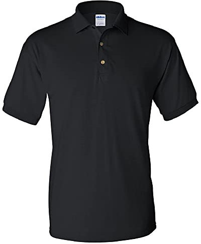 GILDAN Adult DryBlend Jersey Short Sleeve Polo Shirt (XL) (Black)