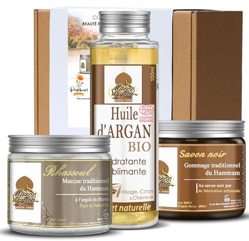 Coffret Beauté du Maroc, les Incontournables du Hammam et de la Cosmétique Orientale au Naturel