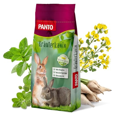 PANTO Kräuterkanin 25 kg – Kaninchenfutter Pellets für Zucht & Mast | Rohfaserreiche Pellets mit Luzernegrünmehl, Vitaminen & Mineralien – für Zucht & Mast, ausgewogene Ernährung