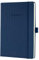 Sigel CO657 Notizbuch A5 liniert blau, Hardcover, 194 nummerierte Seiten, nachhaltiges Papier, mit Inhaltsverzeichnis, Stiftschlaufe, Falttasche, Gummibandverschluss, Conceptum