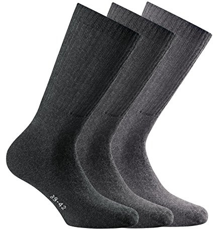 Rohner advanced socks Sport 3er Pack Socken, Grey, EU 43-46