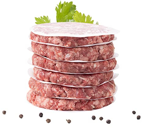 int!rend - praktisches Burgerpapier für perfekte Burger Patties | 500 Stück Wachspapier 11 cm Durchmesser | Hamburger Papier gewachst zum Grillen Braten| Antihaftpapier | Premium Grillzubehör