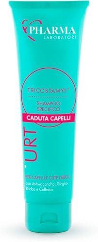 YLATI' Tricostamyl Shampoo Urto Anti-Caduta stimuliert das Wachstum und stärkt das Haar mit Caffeina, Ashwaganda, Teofillina. Stärkeres Haar
