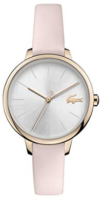 Lacoste Analog Quarzuhr für Damen Kollektion Cannes mit Pinkes Lederarmband - 2001101