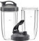 Poweka Piezas Tazas Exprimidorde Repuesto Compatible con Nutribullet 600W / 900W, 2 Vasos de 32oz con Tapa Abatible Compatible con Nutribullet Licuadora de Alta Velocidad