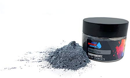 Epoxidharz Farbe | Epoxy-Pigmente | 15g | Perlglanz Metallic Farbpulver Pigment für Epoxidharz, Schmuck, Kunst, Tische, Schmuck, Malerei (Silver Grey)