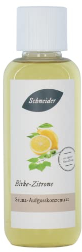 Saunabedarf Schneider - Aufgusskonzentrat Birke - Zitrone - lieblich-spritziger Saunaaufguss - 250ml Inhalt