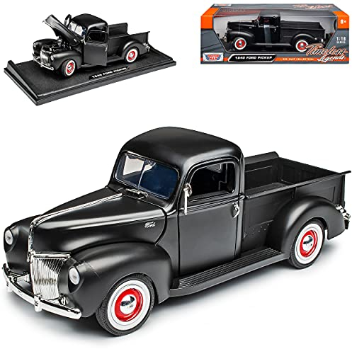 Motormax Ford Pick Up 1940 Matt Schwarz 1/18 Modell Auto