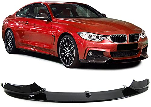 Sport Front Spoiler Lippe Stoßstange Schwarz Glanz passend für BMW 4er F32 Coupe