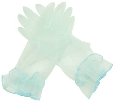 Hoseirty Damen-Handschuhe, kurz, Tüll, Hochzeit, Party, Handgelenk, Vintage, transparent, für Tee, Party, Abend, Abschlussball, Opern, Party, Handschuhe, türkis