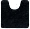 MIULEE Badematte WC Vorleger Badteppich Fußmatte Flur 1 Stück U Förmige Deko Matte Badteppiche Dekoration rutschfest Saugfähig für Wohnzimmer Badezimmer Toilett WC 45x45 cm Schwarz