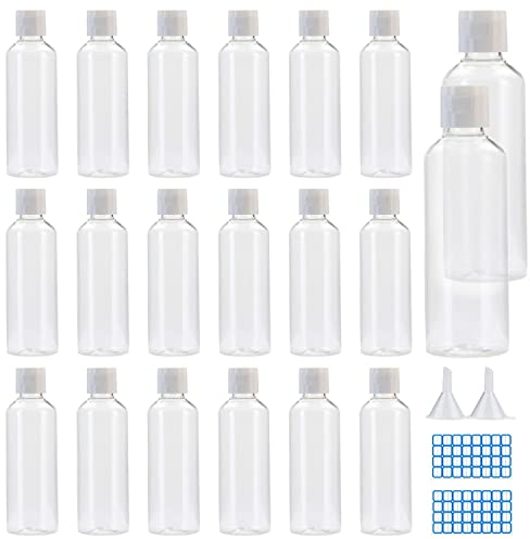 DNGH Reiseflaschen zum Befüllen 100ml Leere Plastikflaschen Transparent für Shampoo Duschgel Toilettenartikel Lotion Kosmetik Flugzeug Flüssigkeitsbehälter