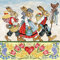 20 Servietten Nostalgische Hasenwanderung | Hasen | Ostern | Tischdeko | Decoupage | Serviettentechnik 33x33cm
