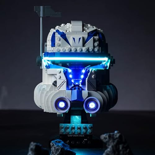 LED Light Kit für Lego Captain Rex Helm (Nur Lichter,kein Lego), Dekoration DIY Beleuchtungsset für Lego 75349 Star Wars Captain Rex Helm The Clone Wars Modell-Update Version