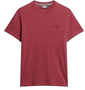 Superdry, T.Shirt Essential Logo EMB Tee, M1011245A, Berry Red Marl, XL, Man, Adulto