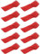 Acan Tradineur - 10 Paquetes de 12 Tenedores de plástico - Material Reutilizable y reciclable - Longitud de 18,5 cm - Color Rojo - Total 120 Uds