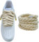 Lopau Lacci per scarpe in corda spessa per Air Force 1, non perforare, per scarpe da ginnastica Dunk, Air Jordan, AF1, Beige, 51.2''/130cm