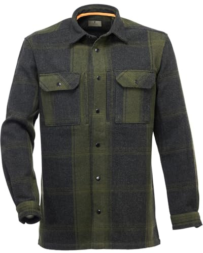 Parforce Hemdjacke Frank | Aus kräftigem Polyester-Wolle-Mix mit 2 Brustpattentaschen, leicht abgerundetem Saum und Druckknopf-Frontleiste.