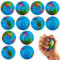 12 Stück Stressbälle, Stressball Weltkugel, Antistressball, Stressball Globus, Schaumstoffbälle, Knautschball, Fußball Stressbälle, Anti Stress Spielzeug für Kinder und Erwachsene