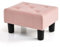 BRIAN & DANY Small Foot Stool, Velvet Footstool with Legs, Footstools for Living Room, Ottoman Footrest Extra Seating for Entryway,Pink