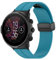 Ersatz-Uhrenarmband, 24 Mm Magnetisches Faltschließe-Band für Suunto 7 9 D5i, Weiches Silikon-Sport-Ersatzarmband, Schnellverschluss-Armband (Azurblau)