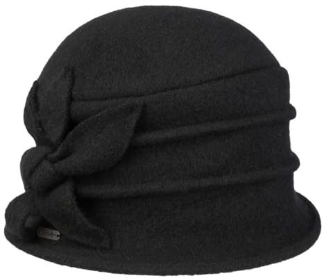 McBURN Maliva Walkhut Wollhut Damenhut Glockenhut Damen - Made in Italy Winter Herbst-Winter - One Size schwarz