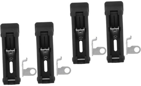 Hemobllo 4 Pcs Box Lock Slide Door Lock Bar Gate Heavy Duty Storage Bins Trailer Hasp Front Door Locks Cabinet Storage Bins Heavy Duty Hasp Lock Flexible Draw Right Angle Shed Hasp Rubber