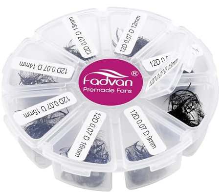 FADVAN Cils Extension de Cils Bouquet 500PCS 12D 0.07D Curl Mix 9-16mm Ventilateur Extension Cils Préfabriqués Bouquet Faux Cils Professionnel Premade Fans Lashes