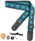 BestSounds Ukulele Strap, Jacquard Weave Adjustable Uke Mandolin Shoulder Straps for Adult & Kids, Ukulele Button Accessories (Teal Blue)