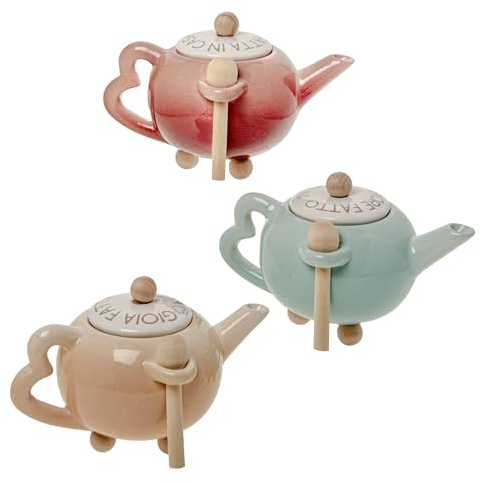 1 pz BARATTOLO A FORMA CAFFETTIERA BARATTOLO A FORMA DI TAZZA DA TE TEA POT 17xH.11 CM 3 ASS. BOMBONIERAMOKA ARCO H.11 CM 3 ASS. BOMBONIERA